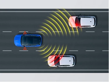 Contrasting black roof